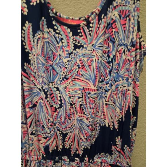 Lilly Pulitzer Women's Sleeveless Romper S Oyster Bay Miss Shell Print Tassles - Picture 2 of 9